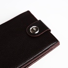 Портмоне мужское на магните, отдел для купюр, для карт, флотер, коричневое - Фото 4