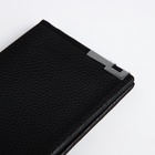 Портмоне мужское без застёжки, отдел для карт, для купюр, цвет чёрный - Фото 4