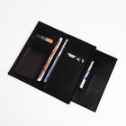 Портмоне мужское, без застежки, 3 отделения, чёрное - Фото 2