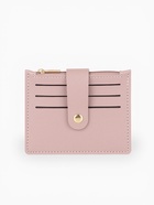 Картхолдер с монетницей на молнии, цвет розовый - Фото 2