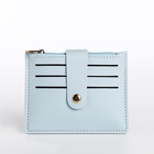 Картхолдер с монетницей на молнии, цвет голубой - Фото 5