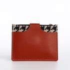 Картхолдер с монетницей на молнии, бежевый - Фото 4