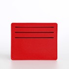 Картхолдер, на 6 карт, отделение для купюр, красный - Фото 5