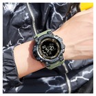 Часы наручные электронные, с будильником, d-5.9 см, ремешок l-26 см, 5 ATM, зеленый ремешок   974232 - фото 23247618