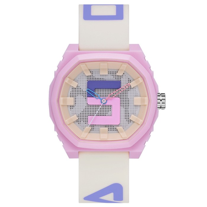Часы наручные d-4.6 см, водонепроницаемые, ремешок силикон, розовый циферблат - Фото 1