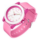 Часы наручные детские, d-3.4 см, водонепроницаемые, светящиеся, ремешок силикон, розовые - фото 2002884