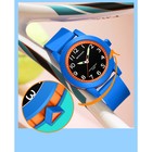 Часы наручные детские, d-3.4 см, водонепроницаемые, светящиеся, ремешок силикон, синие - Фото 2