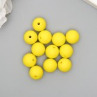 Бусина силикон "Круглая" жёлтая зефирная d=1,2 см - Фото 2
