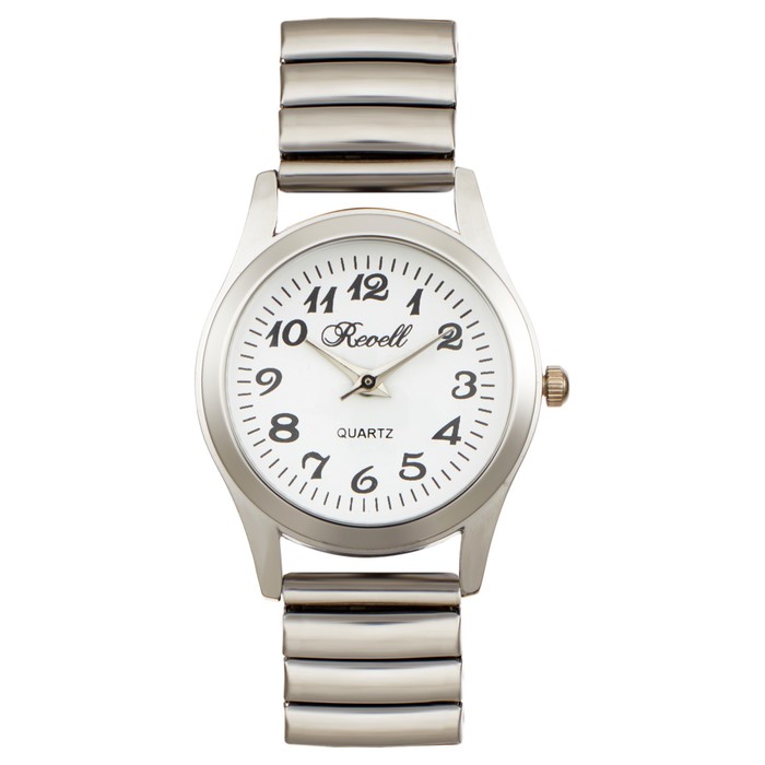 Часы наручные женские, d-2.8 см, ремешок металл, серебро - Фото 1