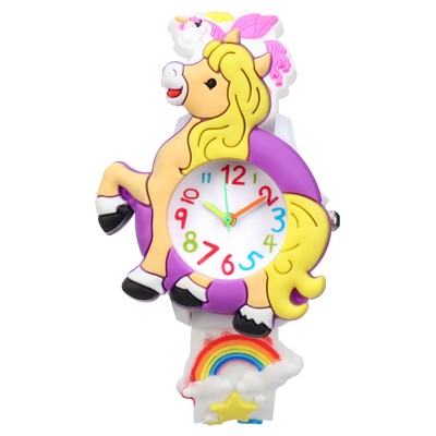 Часы наручные детские «Пони», d=2 см, кварцевые, ремешок силикон, l-21 см