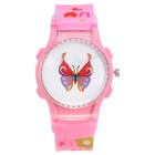 Часы наручные детские «Бабочки», кварцевые, d=3.5 см, ремешок силикон, l-21.5 см - Фото 2