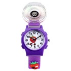 Часы наручные детские, "Клубника", d-3,5 см, ремешок силикон l-21,5 см, с подсветкой - фото 109526723