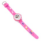 Часы наручные детские «Художник», кварцевые, d=3 см, ремешок силикон, l-20 см, розовые - Фото 3