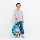 Рюкзак детский на молнии, 3 наружных кармана, цвет бирюзовый - фото 11048597