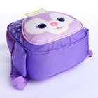 Рюкзак детский на молнии, 3 наружных кармана, цвет сиреневый - Фото 4