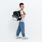 Рюкзак детский на молнии, 3 наружных кармана, цвет чёрный - фото 12192584