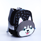 Рюкзак детский на молнии, 3 наружных кармана, цвет чёрный - фото 320576625