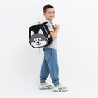 Рюкзак детский на молнии, 3 наружных кармана, цвет чёрный - фото 321593372