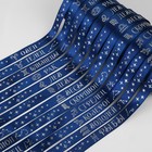 Лента атласная с тиснением «Рыбы», 15 мм, 18±1 м, тёмно-синяя №120 - Фото 2