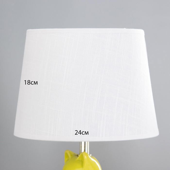 Настольная лампа "Кошечка" Е27 40Вт бело-фисташковый 25х25х46 см RISALUX - фото 1890302593