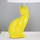 Настольная лампа "Кошечка" Е27 40Вт бело-фисташковый 25х25х46 см RISALUX - Фото 4