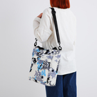 Сумка текстильная шопер на молнии, 35×9×32 см, голубая - Фото 8