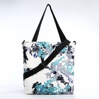 Сумка текстильная шопер на молнии, 35×9×32 см, зелёная - Фото 4