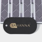 Коврик противоскользящий в ванну на присосках SAVANNA, 40×68 см, серый - Фото 7