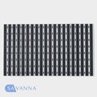 Коврик противоскользящий в ванну на присосках SAVANNA, 40×68 см, цвет чёрный - Фото 1