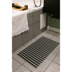 Коврик противоскользящий в ванну на присосках SAVANNA, 40×68 см, цвет чёрный - Фото 6
