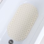 Коврик противоскользящий СПА в ванну на присосках Доляна «Колли», 39×70 см, цвет молочный - фото 7877314