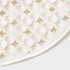 Коврик противоскользящий в ванну Доляна «Колли», на присосках, 39×70 см, цвет молочный - Фото 3