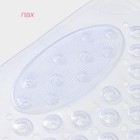 Коврик противоскользящий в ванну на присосках Доляна «Дороти», 35×68 см, прозрачный - Фото 3