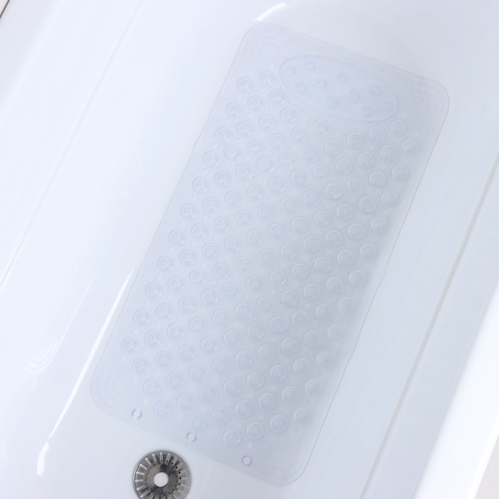 Коврик противоскользящий СПА в ванну на присосках Доляна «Дороти», 35×68 см, прозрачный