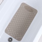 Коврик противоскользящий в ванну на присосках Доляна «Дороти», 35×68 см, бежевый - Фото 2