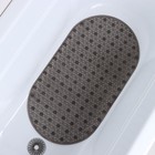 Коврик противоскользящий СПА в ванну на присосках Доляна «Классика» 37×68 см, цвет чёрный, полупрозрачный - фото 7877344