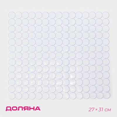 Коврик в раковину Доляна «Миро», 27×31 см, прозрачный