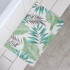 Коврик для ванной Доляна «Пальмовая ветвь», 40×65 см, цвет зелёный - фото 7877354