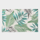 Коврик для ванной Доляна «Пальмовая ветвь», 40×65 см, цвет зелёный - фото 7877357