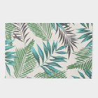 Коврик для ванной Доляна «Пальмовая ветвь», 40×65 см, цвет зелёный - фото 7877360