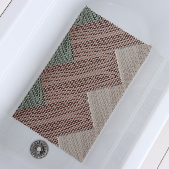 Коврик для ванны Доляна «Трио», 40×65 см