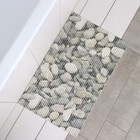 Коврик для ванной Доляна «Галька», 40×65 см, цвет серый - фото 7877388