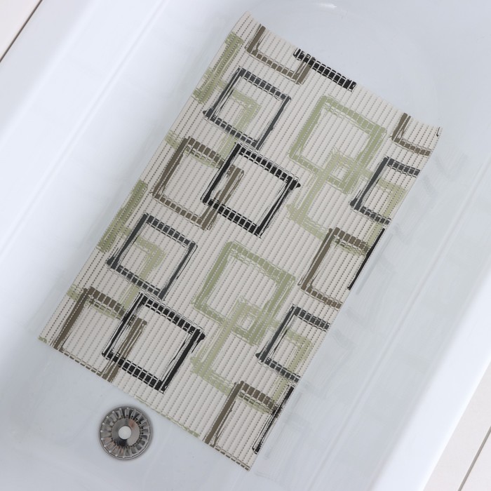 Коврик для ванны Доляна «Эбби», 40×65 см, цвет бежевый