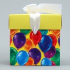 Коробка подарочная складная, упаковка, «С днем рождения», 10 х 10 х 10 см - Фото 5