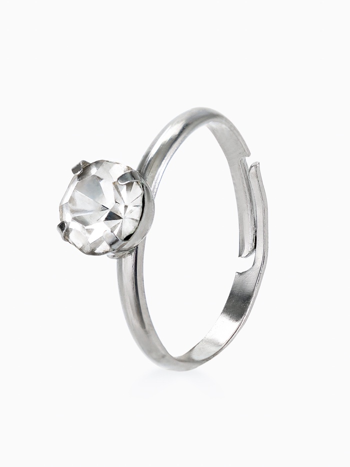 Кольцо «Выбражулька. Как у мамы», белое в серебре, безразмерное