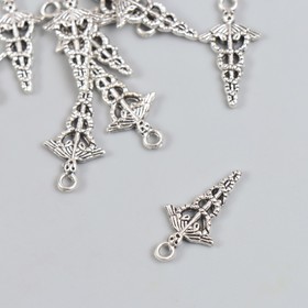 Декор для творчества металл "Кадуцей" 2,4х1,1 см (комплект 20 шт)