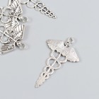 Декор для творчества металл "Кадуцей" 5х3 см - фото 24428748