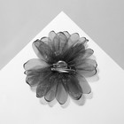 Брошь-заколка текстильная «Цветок» ежевичный, цвет чёрный - Фото 3