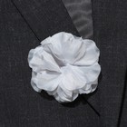 Брошь-заколка текстильная «Цветок» гвоздика, цвет серый - Фото 2