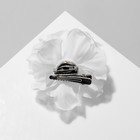 Брошь-заколка текстильная «Цветок» гвоздика, цвет белый - Фото 3